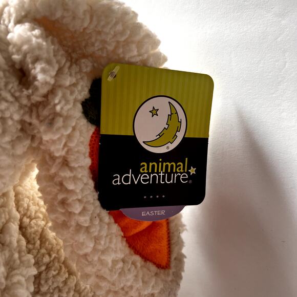 Animal Adventure Sherpa Easter Bunny Rabbit Plush Sitting Stuffed Animal 11" - Picture 4 of 6